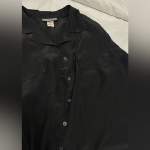 Women’s black button up skill shirt